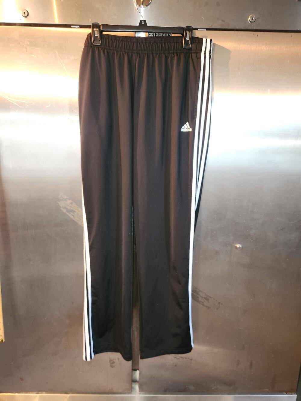 Adidas Men's Track Pants XL Black White 3-Stripes Athletic Zip Ankle